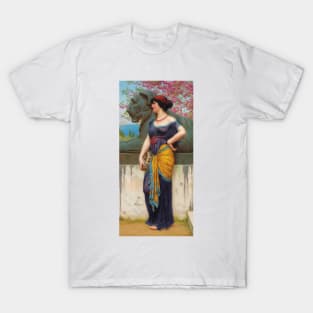 In The Grove Of The Temple Of Isis by John William Godward T-Shirt